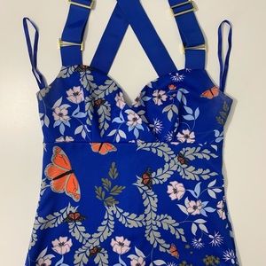 TED BAKER - AFERAH Cross Strap Full Zip TOP